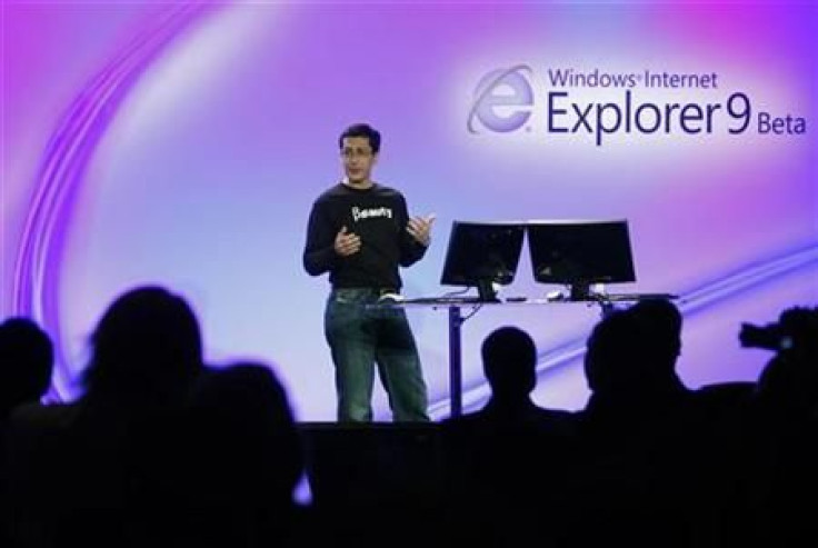 Microsoft vice president Dean Hachamovitch unveils Internet Explorer 9 Beta version in San Francisco