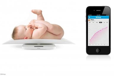 Withings debuted the world&#039;s first Internet-connected baby and toddler scale at CES 2012 in Las Vegas. It records the weight and height of the child and wirelessly transmits the information to smartphones and computers to help parents keep track of t