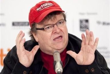 Filmmaker Michael Moore speaks about his film ''Capitalism: A Love Story'' during the 34th Toronto International Film Festival
