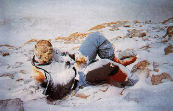 Frozen body on Mt. Everest