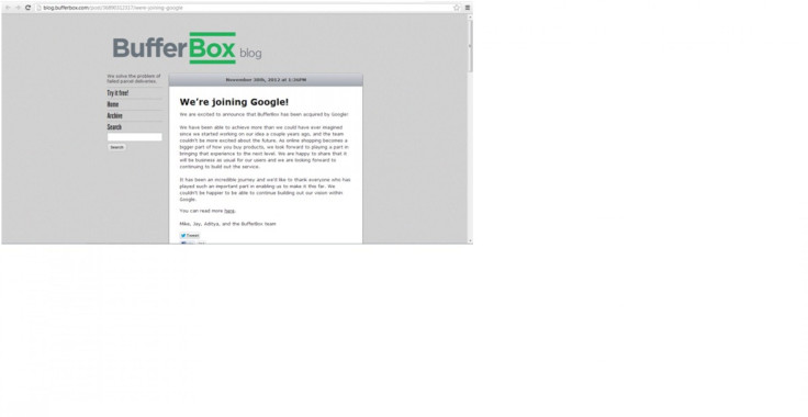 Google Acquires BufferBox