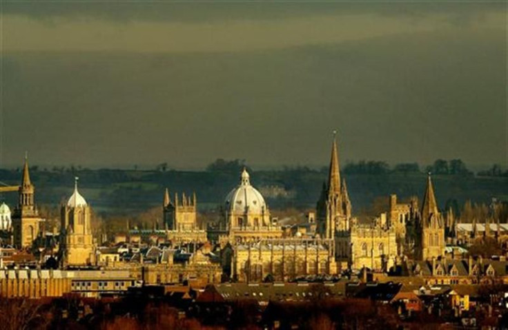 The rooftops of the university city of Oxford are seen from the south west