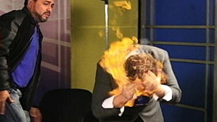 Magician Set On Fire