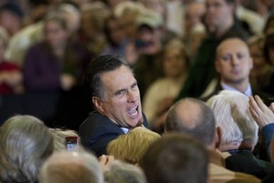 Republican presidential candidate and former Massachusetts Gov. Mitt Romney greets supporters after a campaign event at the University of South Carolina in Aiken, South Carolina January 13, 2012.
