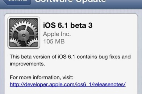 IOS 6.1 Beta 3