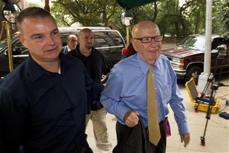 News Corporation Chairman and CEO Murdoch arrives at his home in New York