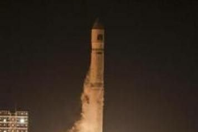 The Zenit-2SB rocket blasts off from its launch pad at the cosmodrome Baikonur November 9, 2011.