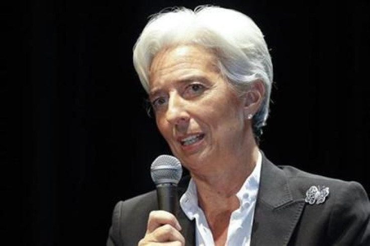 France&#039;s Finance Minister Lagarde attends a news conference in Lyon
