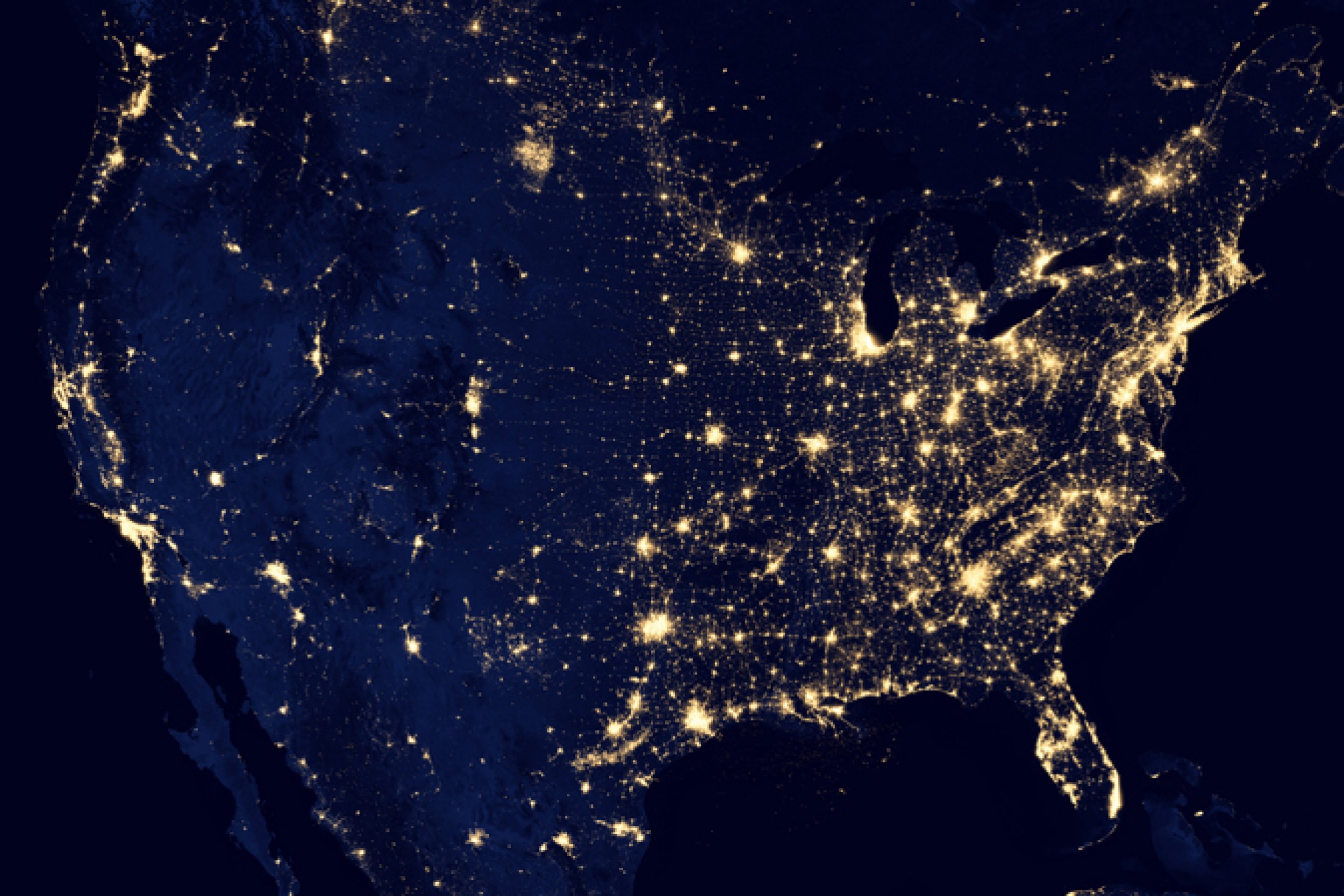 America by Night Light 