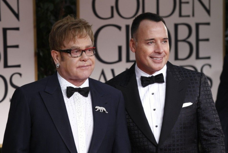 David Furnish and Elton John