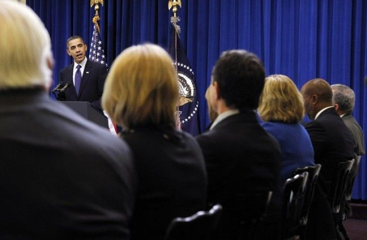 U.S. President Barack Obama holds a meeting with the President's Export Council in the Eisenhower Executive Office building near the White House in Washington December 9, 2010. 