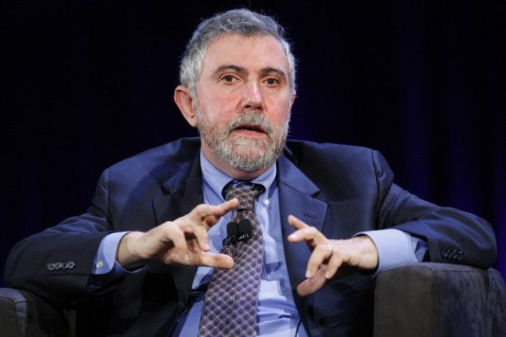 Nobel Prize winning economist Paul Krugman speaks during the World Business Forum in New York