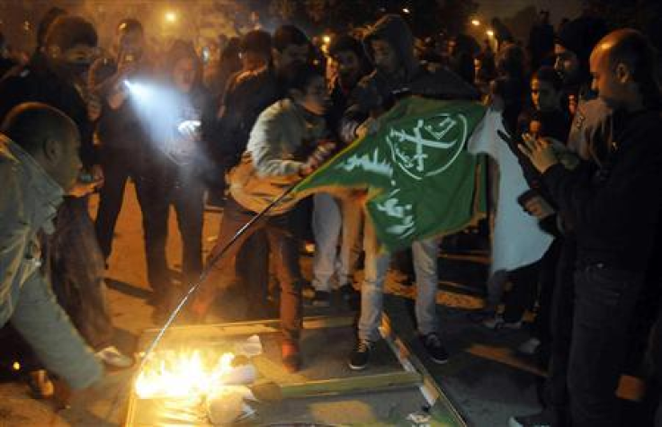 Egypt flag-burning protest