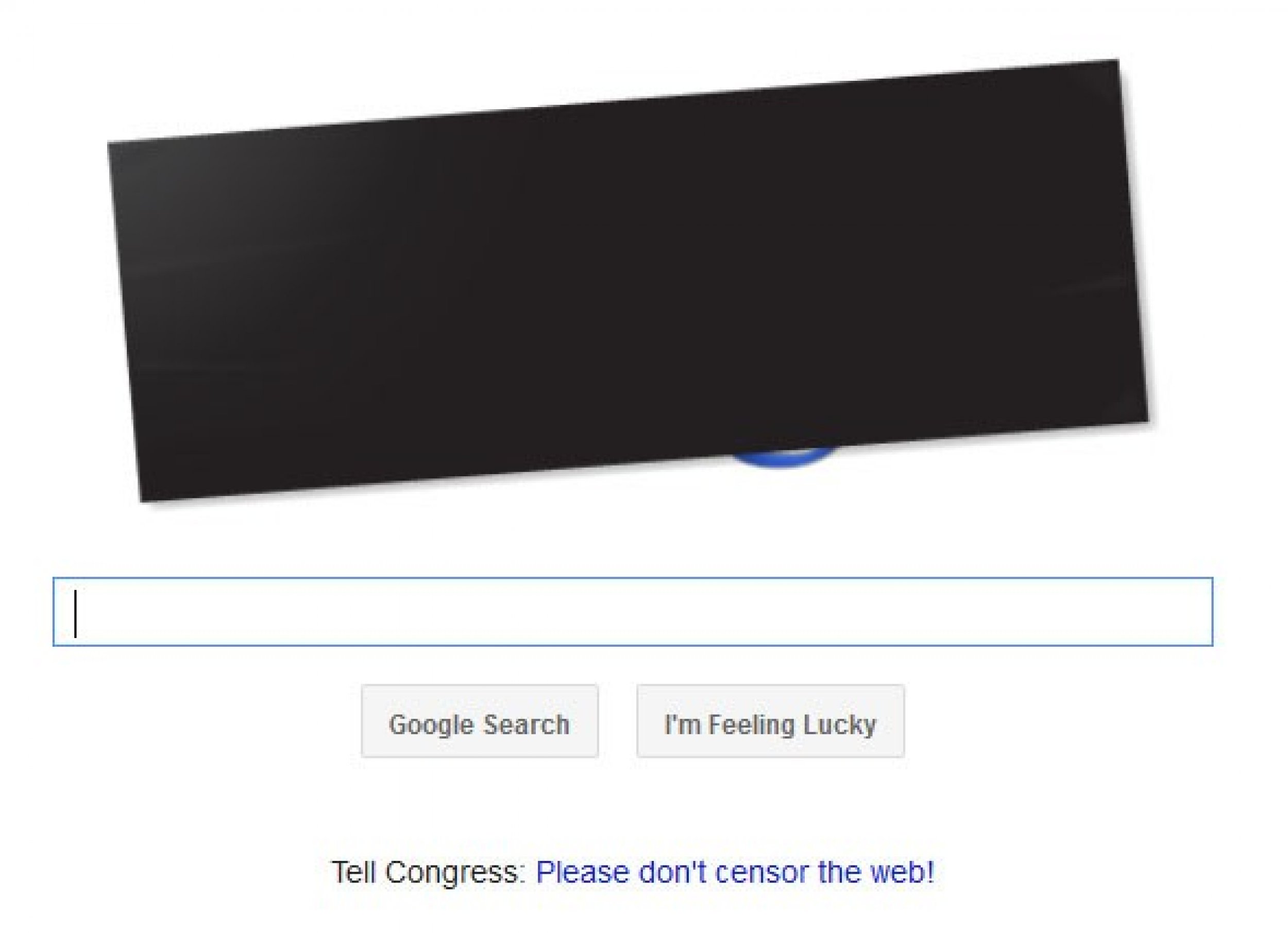 Google Black out in protest against SOPA