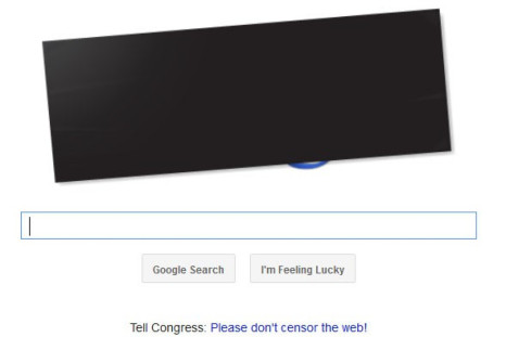 Google Black out in protest against SOPA