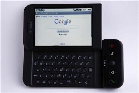A T-Mobile G1 Google phone running Android is shown in Encinitas