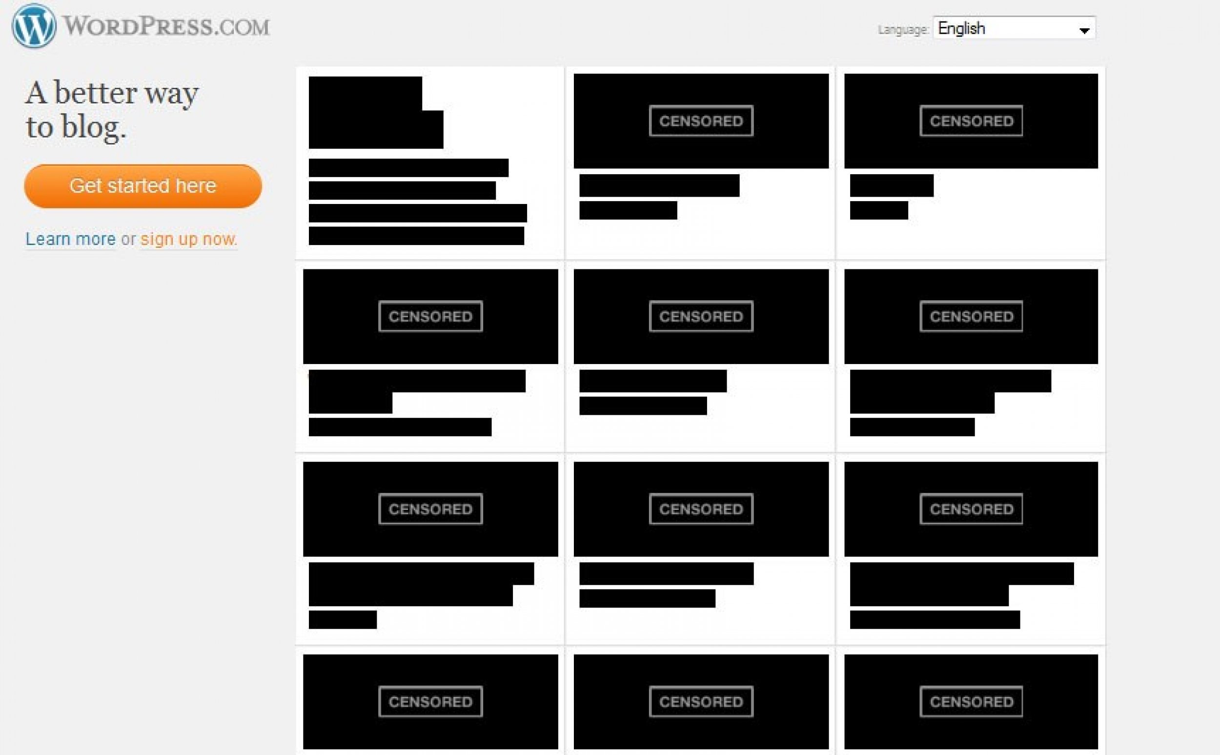WordPress Blackout in protest against SOPA