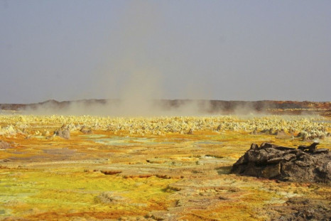A general view of a sulphur lake in Ethiopia&#039;s Danakil Depression