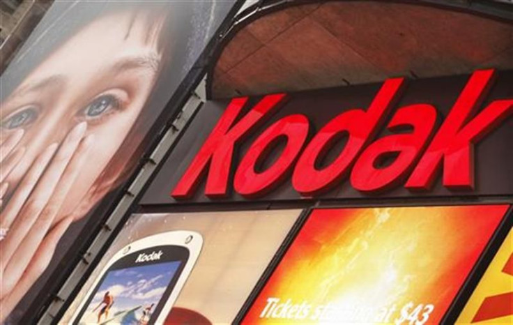 A Kodak screen is seen at Times Square in New York