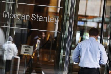A man walks into the Morgan Stanley offices in New York