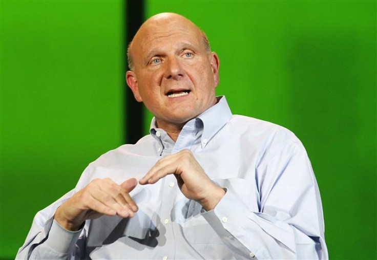 Microsoft CEO Ballmer speaks at the last opening Microsoft keynote at the Consumer Electronics Show opening in Las Vegas
