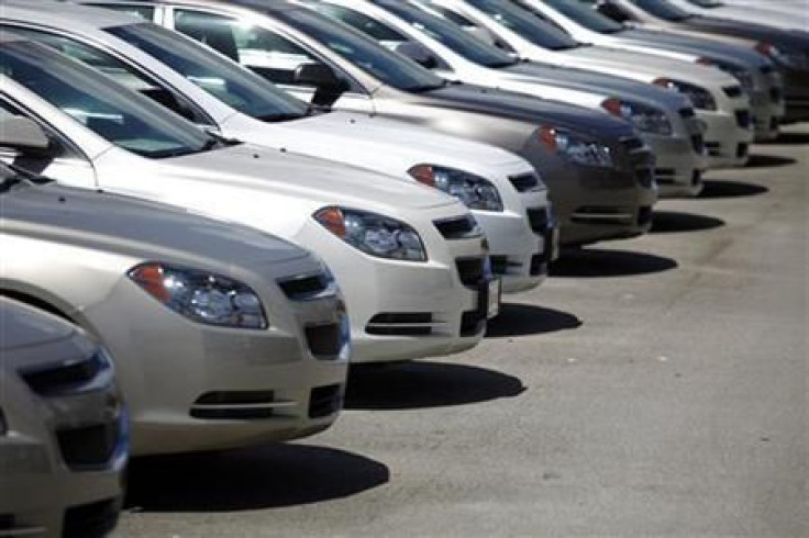 Cars in dealership lot