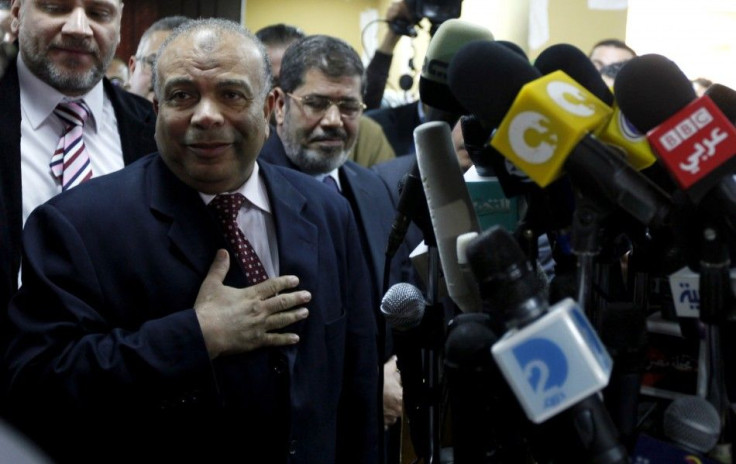 Saad al-Katatni, secretary general of the the Muslim Brotherhood&#039;s Freedom and Justice Party, attends a news conference at the headquarters of the party, in Cairo January 16, 2012.