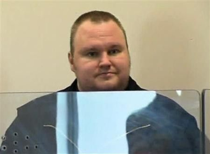 Megaupload founder Kim Dotcom appears in Auckland's North Shore District Court after his arrest in this still image taken from a January 20, 2012 video.