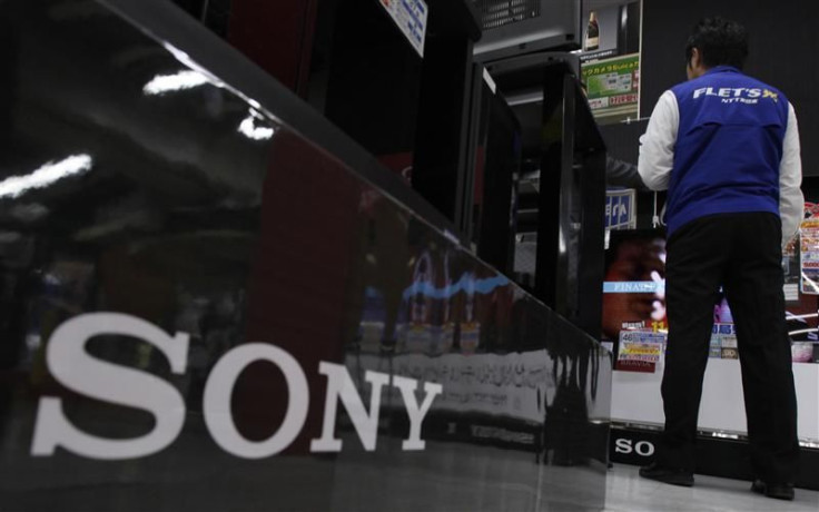 Sony Corp's logo is pictured at an electronics store in Tokyo