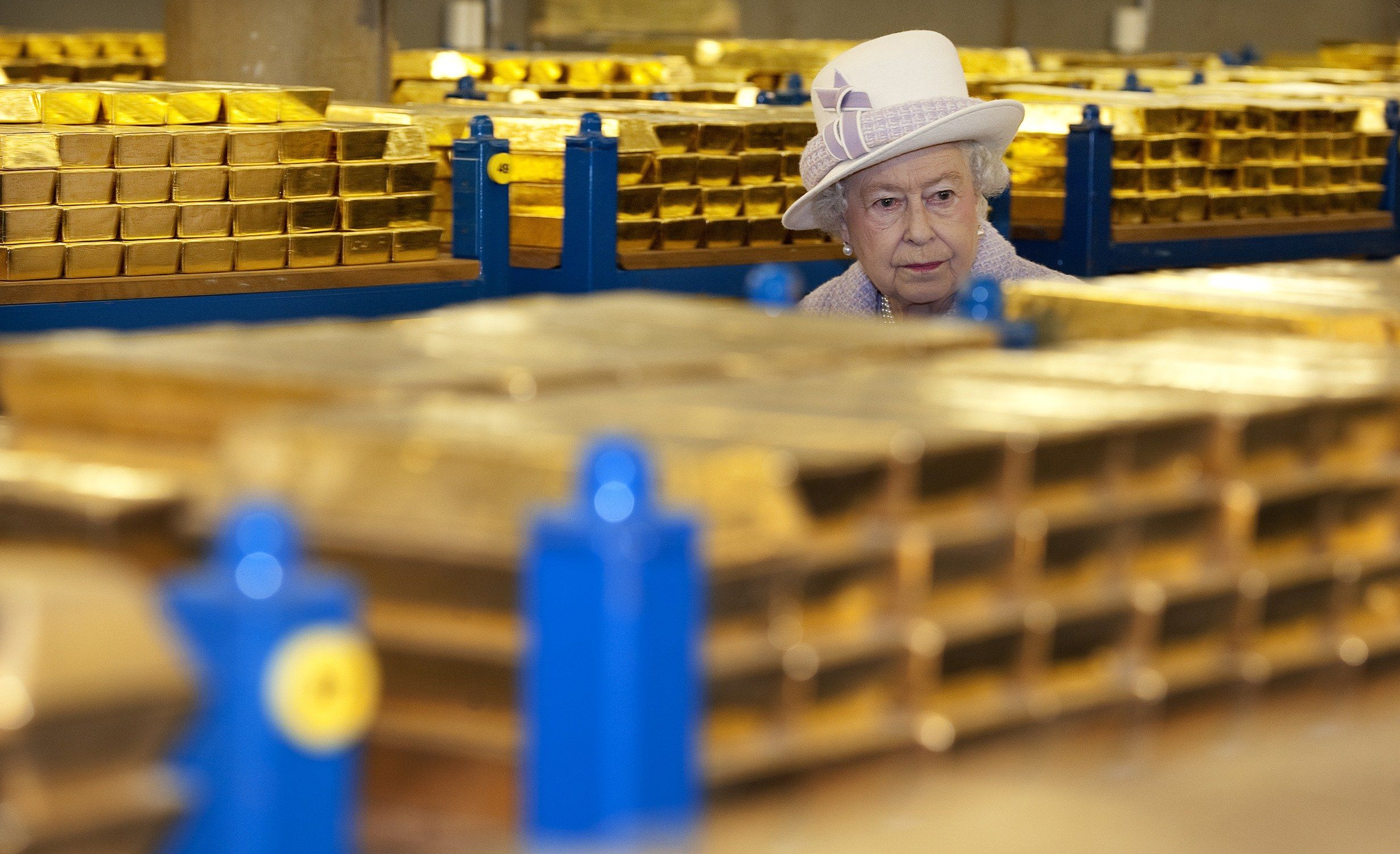 Queen Elizabeth II Visited the Gold Vault Inside the Bank of England Thursday