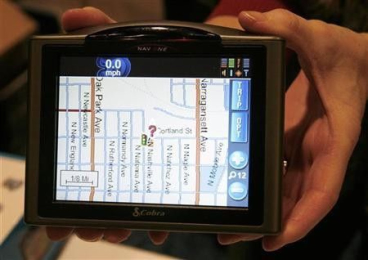 The Cobra Nav One 5000 portable mobile navigation system is displayed at the Consumer Electronics Show (CES) Unveiled event in Las Vegas, Nevada January 5, 2008.
