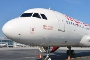 Virgin America, which is the only airliner based in Silicon Valley, honored the late Apple founder Steve Jobs by naming its newest jet after one of his most infamous quotes: &quot;Stay Hungry, Stay Foolish.&quot;