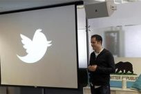 Former Twitter CEO Evan Williams speaks at a news conference in San Francisco