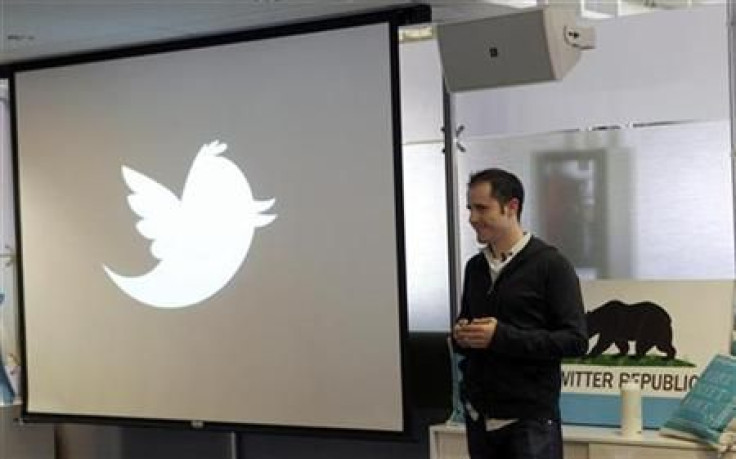 Former Twitter CEO Evan Williams speaks at a news conference in San Francisco
