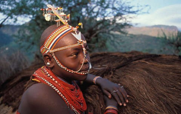 A Samburu girl from Kenya. The tribe has suffered violent evictions recently.