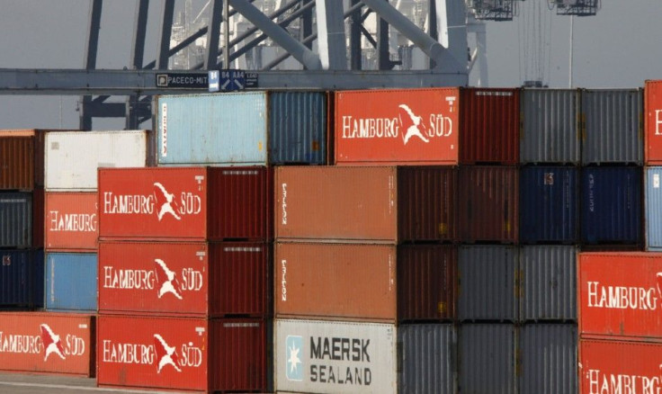 Cargo containers are seen at the Port of Long Beach, California