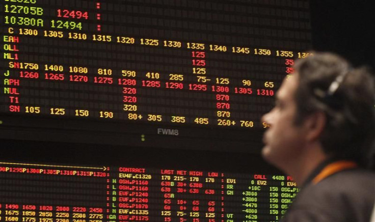 A trader looks at an order board in the S&P 500 pit at the CBOT in Chcago