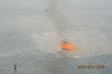 Flames from Chevron Nigeria&#039;s natural gas well