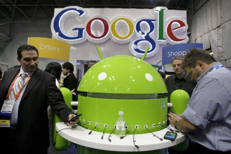 People visit Google&#039;s stand at the National Retail Federation Annual Convention and Expo in New York