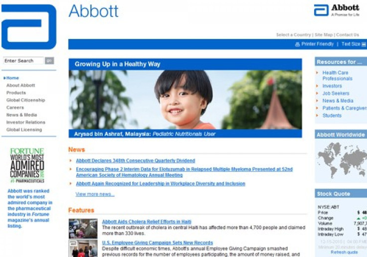 Abbott Laboratories website