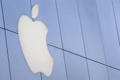 The Apple logo is pictured outside the Apple store in Santa Monica