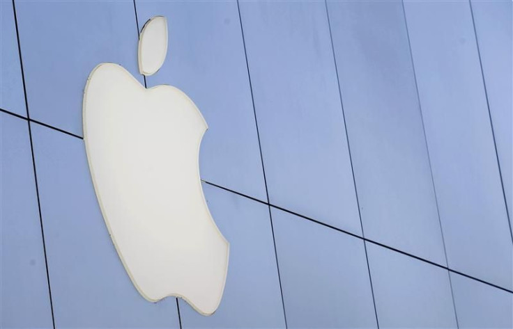 The Apple logo is pictured outside the Apple store in Santa Monica