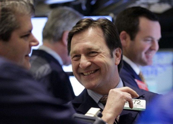 Traders work on the floor of the New York Stock Exchange