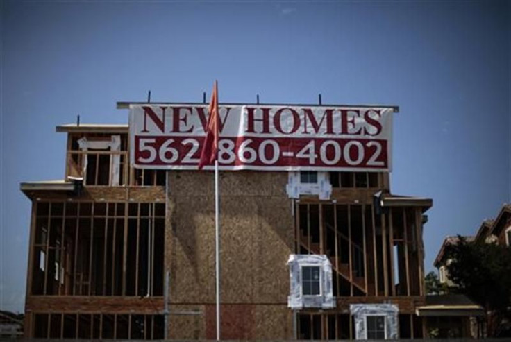 New homes under construction are seen at Hawaiian Gardens, California