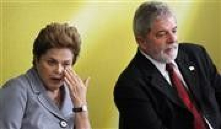 Brazil's President Luiz Inacio Lula da Silva and President-elect Dilma Rousseff attend a ceremony in Brasilia