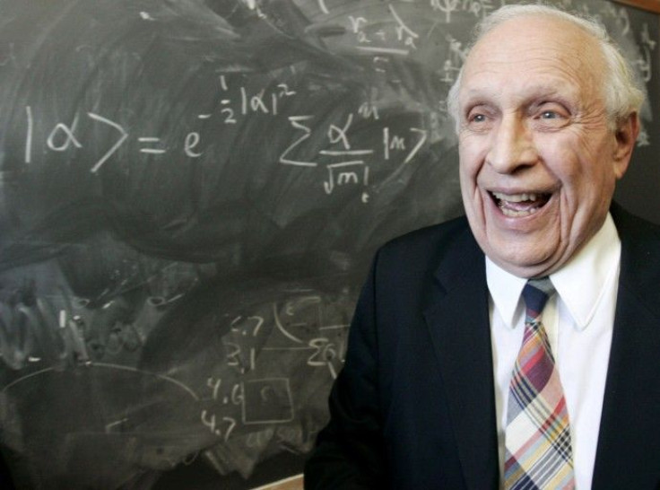 Nobel Physics Prize winner Glauber smiles in office at Harvard University
