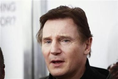 Cast member Liam Neeson arrives for the premiere of the film &#039;&#039;The Next Three Days&#039;&#039; in New York