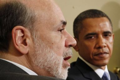 U.S. President Obama meets with Chairman of the Federal Reserve Bernanke at the White House in Washington