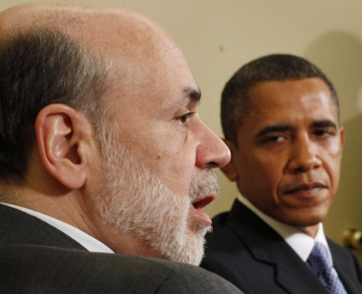 U.S. President Obama meets with Chairman of the Federal Reserve Bernanke at the White House in Washington