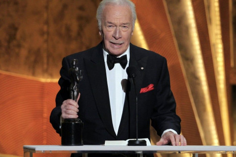 Christopher Plummer accepts the award for outstanding performance by a male actor in a supporting role for &quot;Beginners&quot; at the 18th annual Screen Actors Guild Awards in Los Angeles, California January 29, 2012.